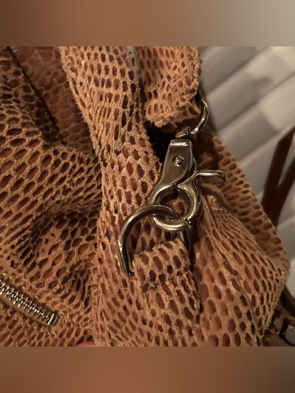 Sorial Suede Hobo Shoulder Bag - Picture 3 of 5
